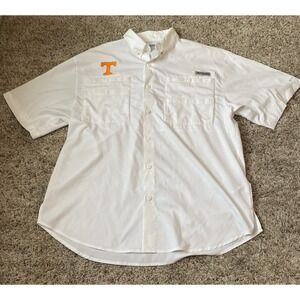 Tennessee‎ Vols Shirt Mens Sz M White Columbia Volunteers Performance TN Vented